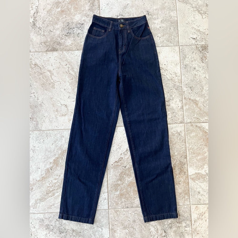 Bright & Beautiful NWT Bijou Rainbow Straight Leg Dark Wash Jeans, XXS/UK6 - Picture 12 of 13